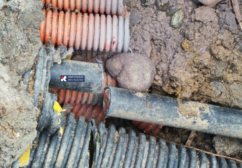 ავტობანზე გარე განათების კაბელები დააზიანეს და მოიპარეს