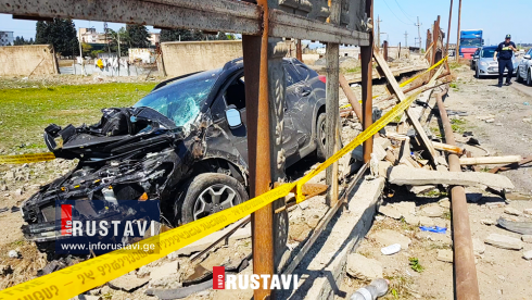 ავტოსაგზაო შემთხვევა რუსთავში [video]