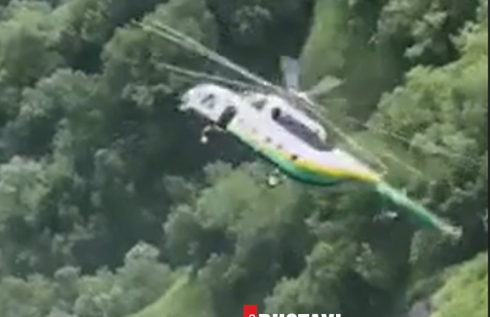 გუდაურში სამაშველო ვერტმფრენი ჩამოვარდა [video]