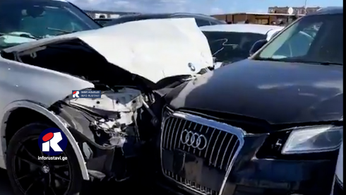 რუსთავში ავარიის დროს 5 ავტომობილი დაიმტვრა [video]