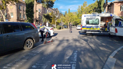 ავტოსაგზაო შემთხვევა რუსთავში [photo]