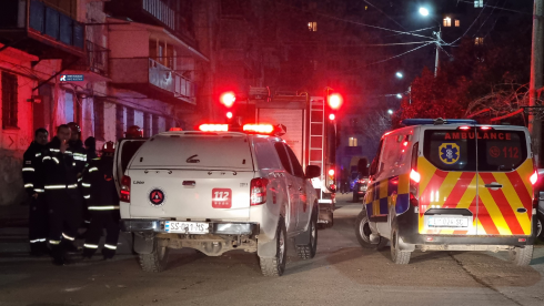 ხანძარი რუსთავში საცხოვრებელ კორპუსში