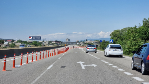 რატომაა რუსთავი-ფონიჭალის ავტობანზე ხიდი გადაკეტილი [photo]