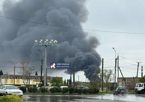 ძლიერი ხანძარი რუსთავში