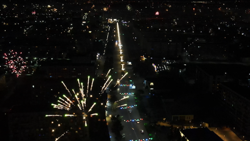 ახალი წლის პირველი წუთები რუსთავში [video]