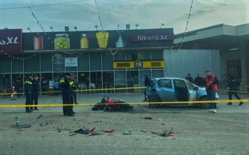 ერთმანეთს მოტოციკლეტი და ავტომობილი შეეჯახა