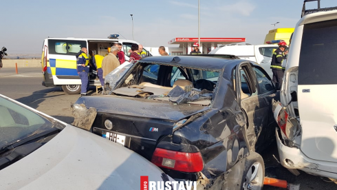 ავარია რუსთავის შემოსასვლელთან [video]