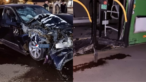 ავტოსაგზაო შემთხვევა რუსთავში [video]