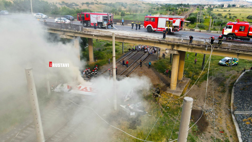 რუსთავი-ლილოს გზაზე ტრაილერი აფეთქდა [video]