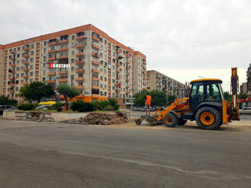 რუსთავში შემოსასვლელის რეაბილიტაცია მიმდინარეობს [photo]