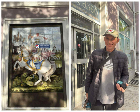 კოსტავაზე წმინდა გიორგის ჩამონგრეული ხატი რუსთაველმა, ტრისტან ბულიამ აღადგინა