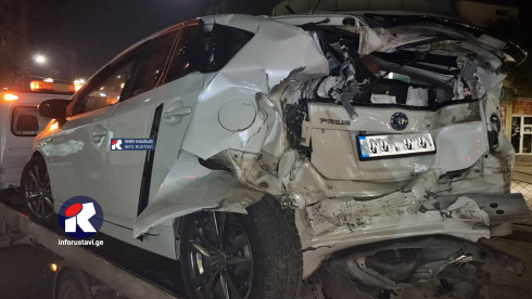 ავარია რუსთავში, ცენტრალურ ქუჩაზე [video]