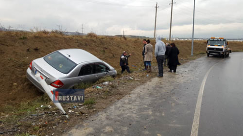 ავარია რუსთავის შემოსასვლელში.