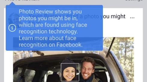 Facebook-ს სახის ამოცნობის სისტემა დაემატა