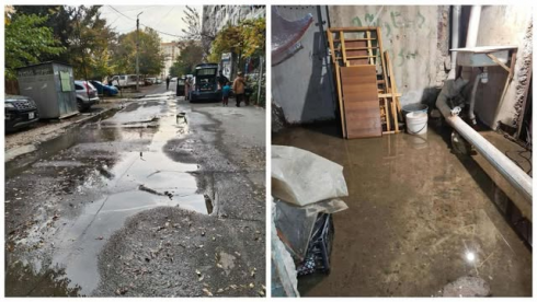 "5 დღეა იტბორება ეზო და სარდაფები"