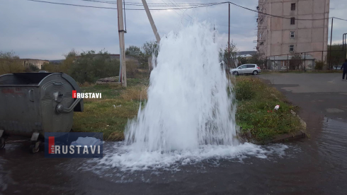 დავით გარეჯის ქუჩის ნაწილი დაიტბორა