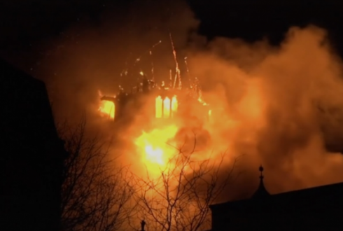 ეკლესიაში ხანძარი, სავარაუდოდ ფეიერვერკის გამო გაჩნდა