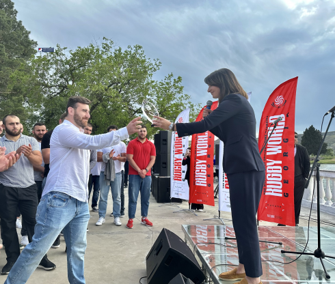 საქართველოს ჩემპიონების, სარაგბო გუნდის “რუსთავის ხარების” დაჯილდოება [Photo]