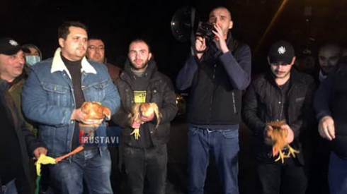 "ქართული მარშის" წევრების აქცია (ფოტო)