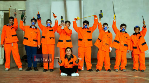 მოსწავლეები სახალისო პროექტში (photo)