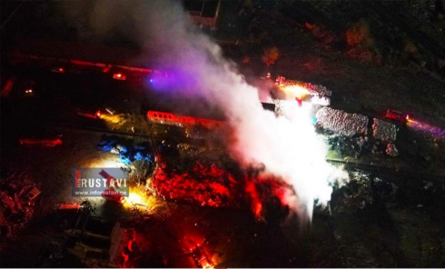 ხანძარი რუსთავის აზოტში [video]
