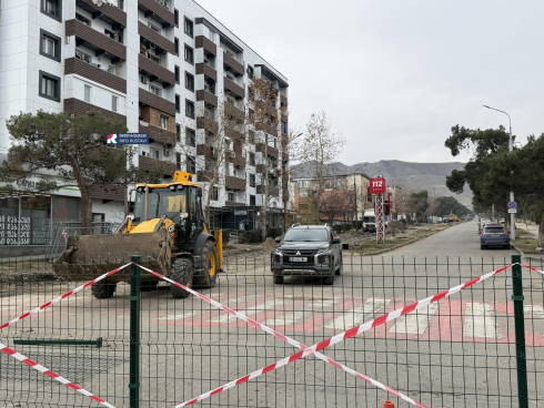 რუსთავში, ფალიაშვილის ქუჩა გადაიკეტა