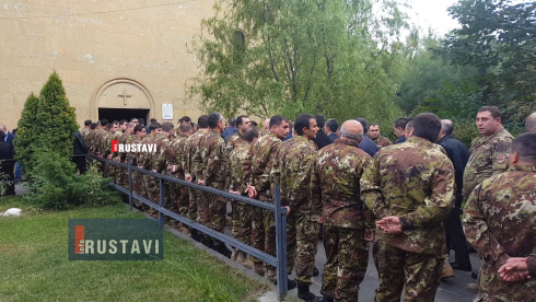 რუსთაველი სამხედრო დაკრძალეს (ვიდეო)