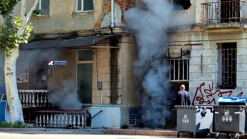 რუსთავში ერთ-ერთ კორპუსში ხანძარი იყო [video]