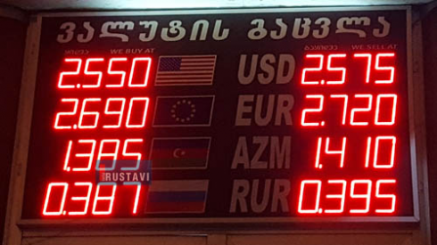 საღამომდე ლარი კიდევ გაუფასურდა.