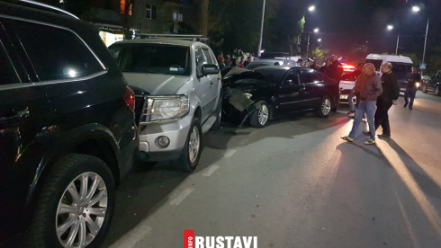 ავტოსაგზაო შემთხვევა რუსთავში [video]