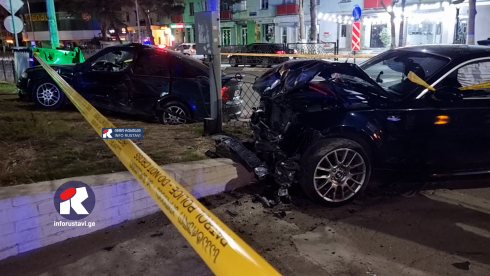 ავტოსაგზაო შემთხვევა რუსთავში [video]