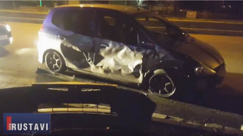 ერთმანეთს 3 ავტომობილი დაეჯახა (ვიდეო).