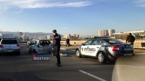 ავარია რუსთავი-თბილისის მაგისტრალზე [photo]