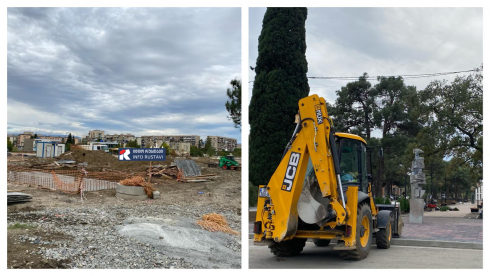 სკვერების სარეაბილიტაციო სამუშაოები რუსთავში