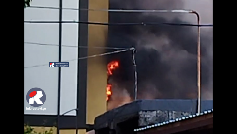 ხანძარი რუსთავში საცხოვრებელ სახლში [video]