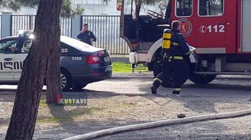 ხანძარი შარტავას გამზირზე (ვიდეო)