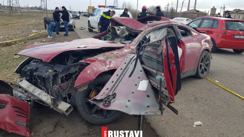 საშინელი ავარია რუსთავში [video]