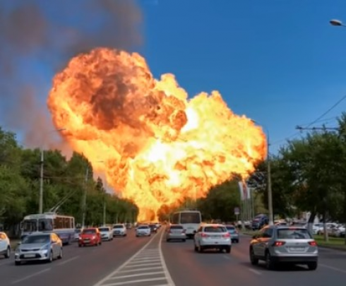 აფეთქება გაზგასამართ სადგურზე [video]