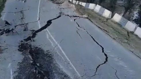 მეწყერმა ტყიბული-ქუთაისის ცენტრალური ავტომაგისტრალი დააზიანა