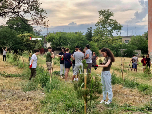 "ვმუშაობთ, რომ წელს კიდევ რამდენიმე სკოლის ეზო გავამწვანოთ"[photo]